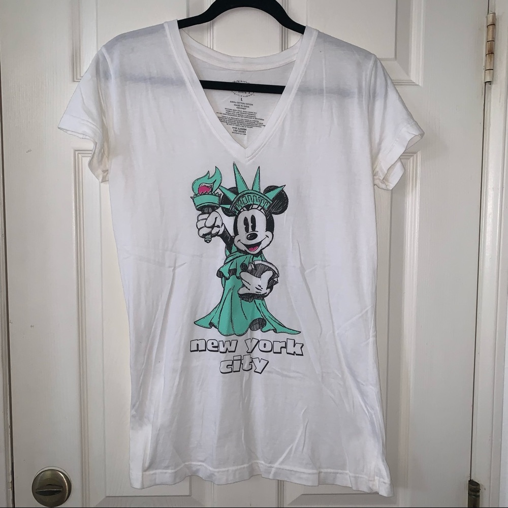 Disney NYC Minnie Mouse Statue of Liberty Shirt L